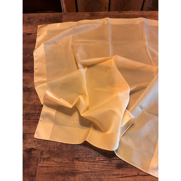 Unbranded Accessories - Unbranded Scarf Womens OS Yellow Excellent Vintage Square Silky Neck Scarf